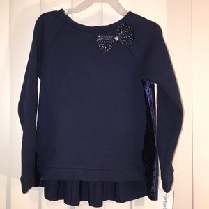 5T Toddler Long sleeve top with Velvet Back